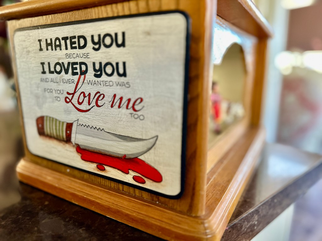 Side panel: I hated you because I loved you and all I ever wanted was for you to love me too